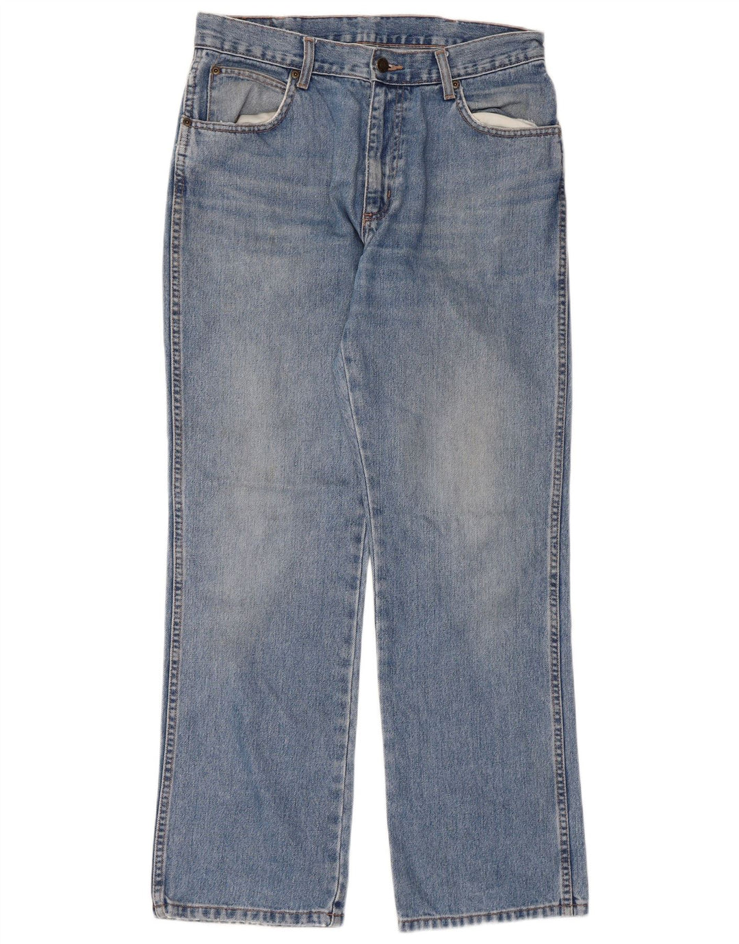WRANGLER Herre Regular Fit Straight Jeans W32 L30 Blå Bomuld
