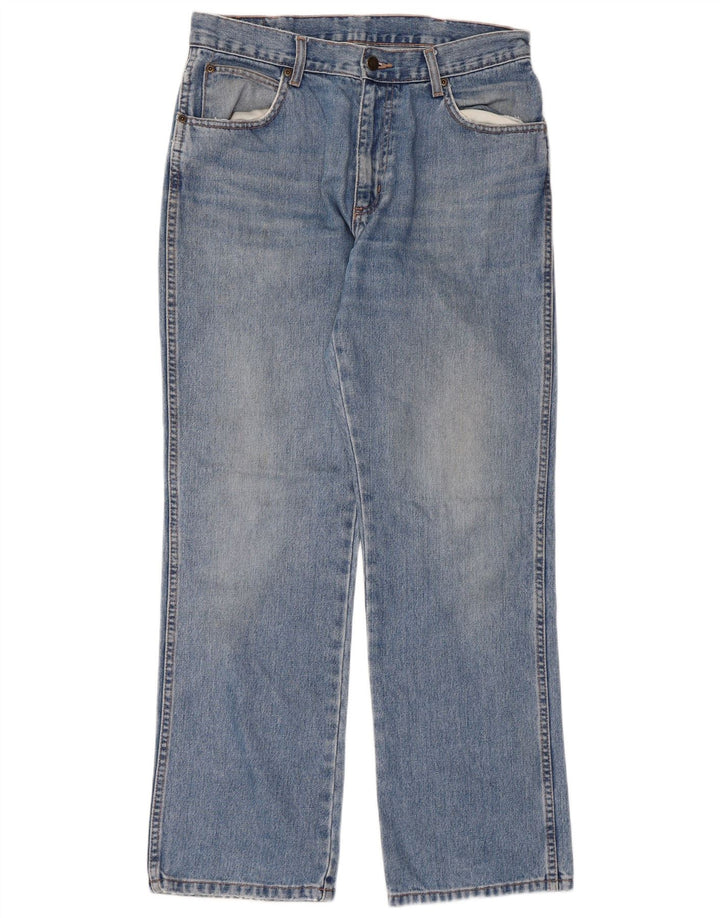 WRANGLER Herre Regular Fit Straight Jeans W32 L30 Blå Bomuld