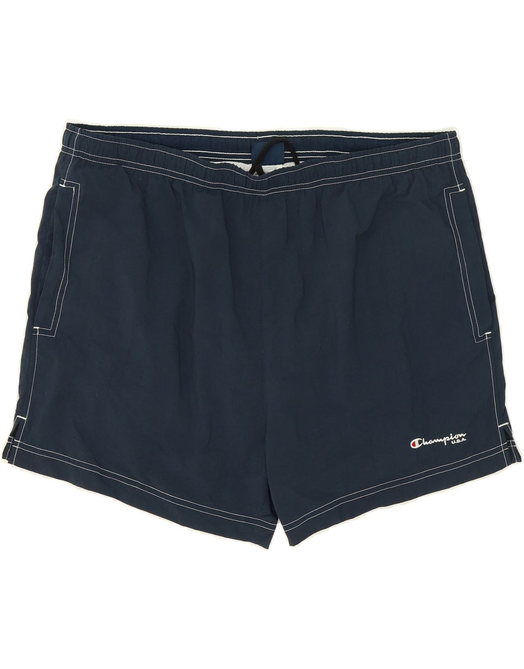 CHAMPION Mens Swimming Shorts XL  Navy Blue Polyester Vintage Champion and Second-Hand Champion from Messina Hembry 