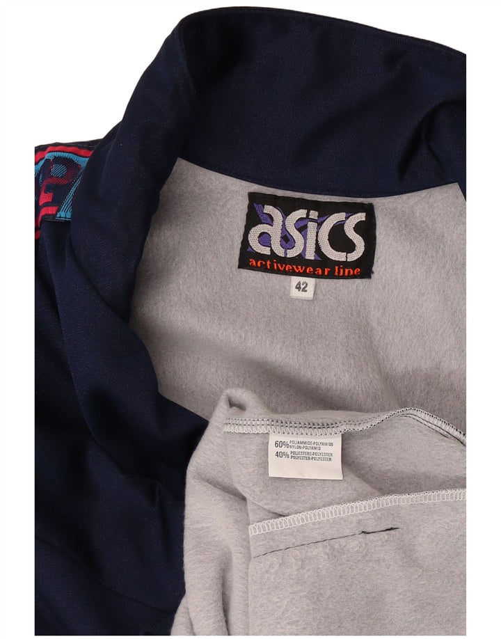 Asics Grafisk træningsdragt topjakke til kvinder IT 42 Mellem marineblå polyamid
