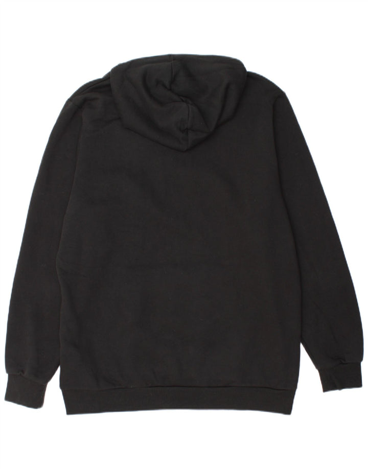 PUMA Mens Graphic Hoodie Jumper Large Black Cotton