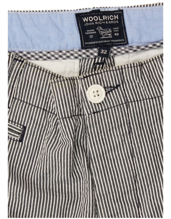 Woolrich Casual Shorts til mænd W32 mellemgrå nålestribet bomuld