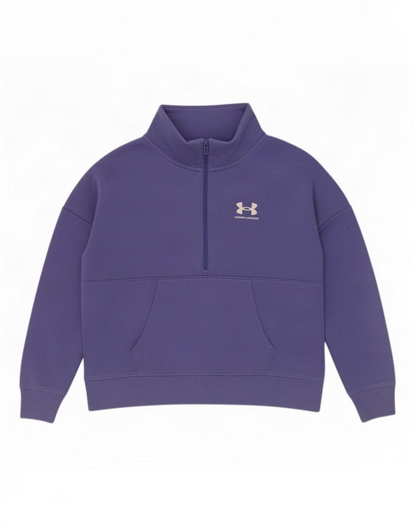 Under Armour Dame Oversized Sweatshirt Jumper UK 14 Medium Purple