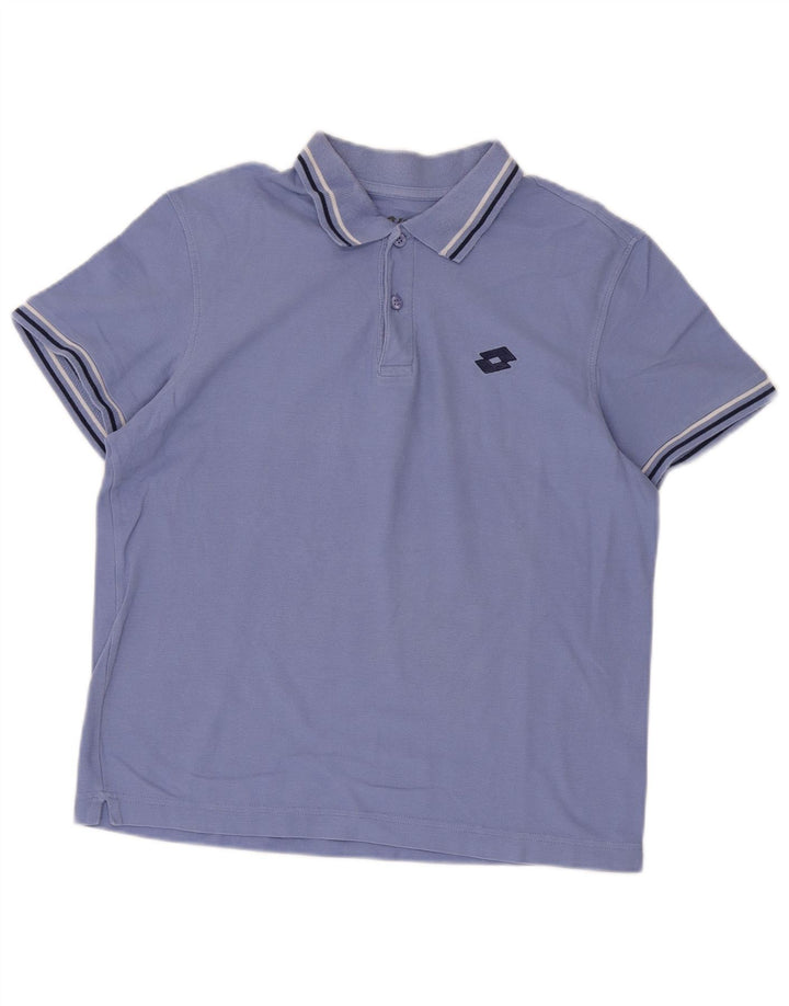 Lotto Herre Polo Shirt Lille Blå Stribet
