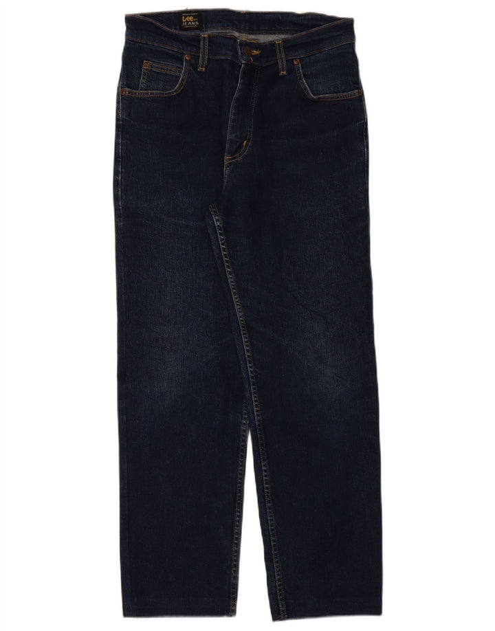 Lee Mens Brooklyn Straight Jeans W32 L28 Marineblå Bomuld
