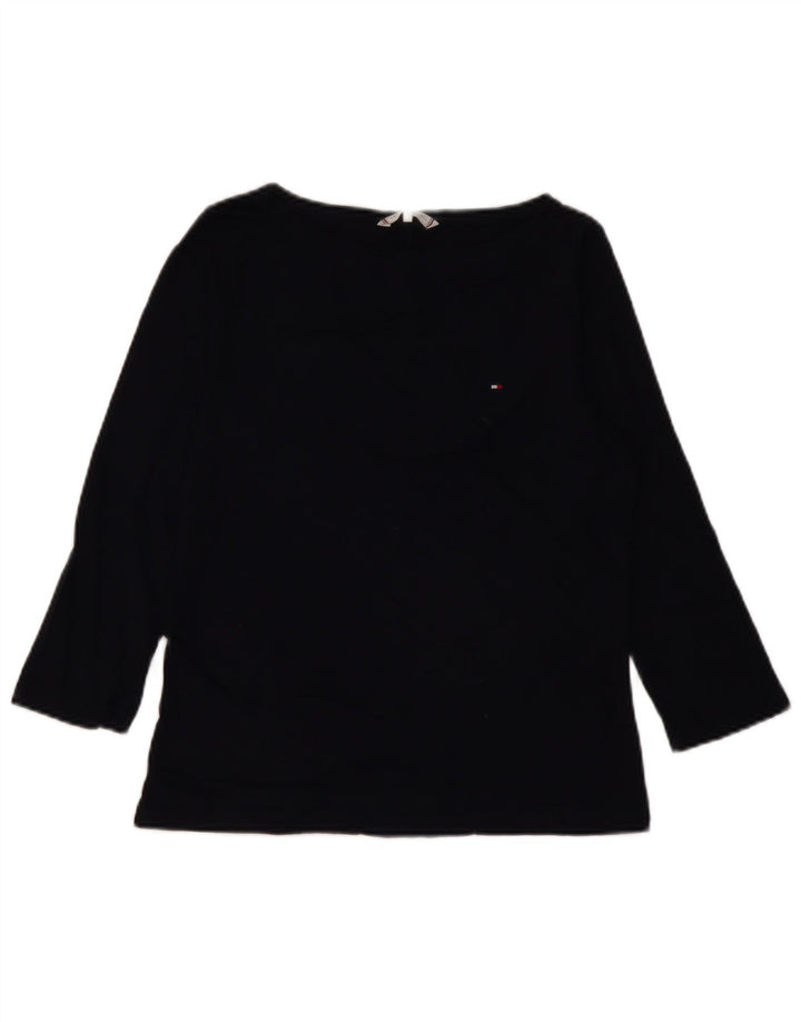 Tommy Hilfiger Dame Top 3/4 ærme UK 10 Small Navy Blue