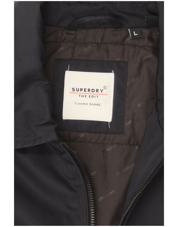 Superdry Bomberjakke til mænd UK 40 Stor marineblå polyester