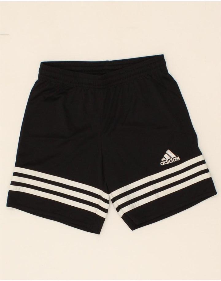 ADIDAS Boys Climalite Sport Shorts 7-8 Years Small Black Polyester Vintage Adidas and Second-Hand Adidas from Messina Hembry 
