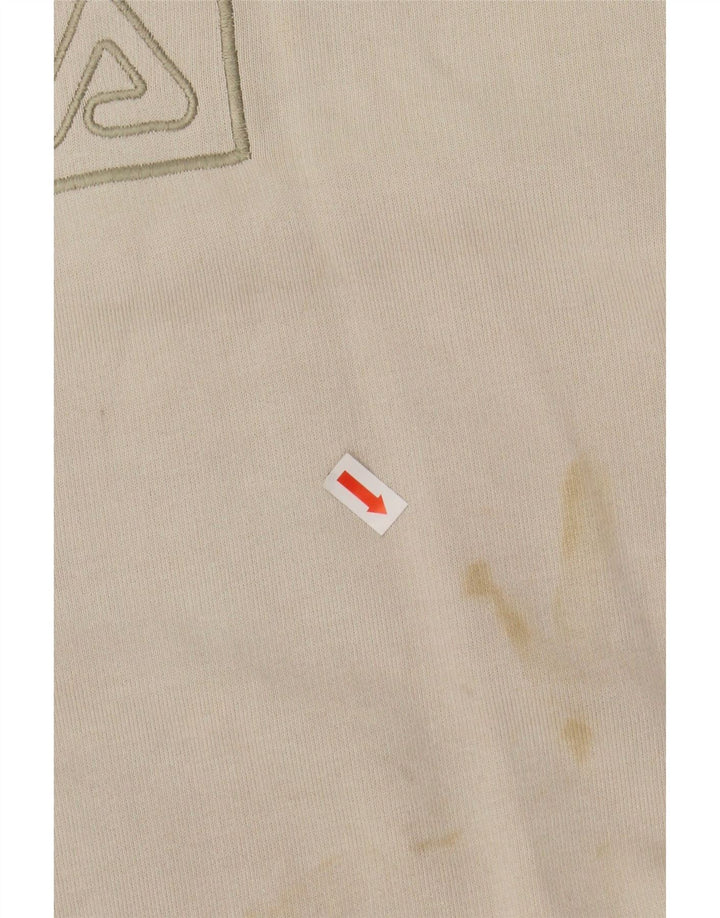 FILA Mens Sweatshirt Jumper Medium Beige Cotton Vintage Fila and Second-Hand Fila from Messina Hembry 