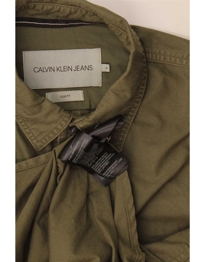 Calvin Klein Jeans Herre Slim Fit skjorte Medium Green Bomuld