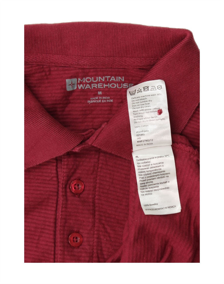 MOUNTAIN WAREHOUSE Mens Polo Shirt Medium Red Striped Cotton Vintage Mountain Warehouse and Second-Hand Mountain Warehouse from Messina Hembry 