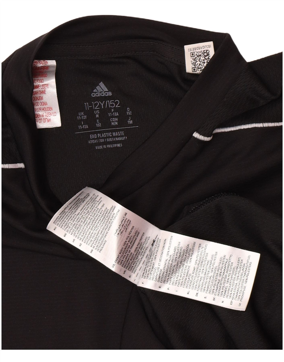 Adidas Boys Aeroready T-Shirt Top 11-12 År Sort Polyester