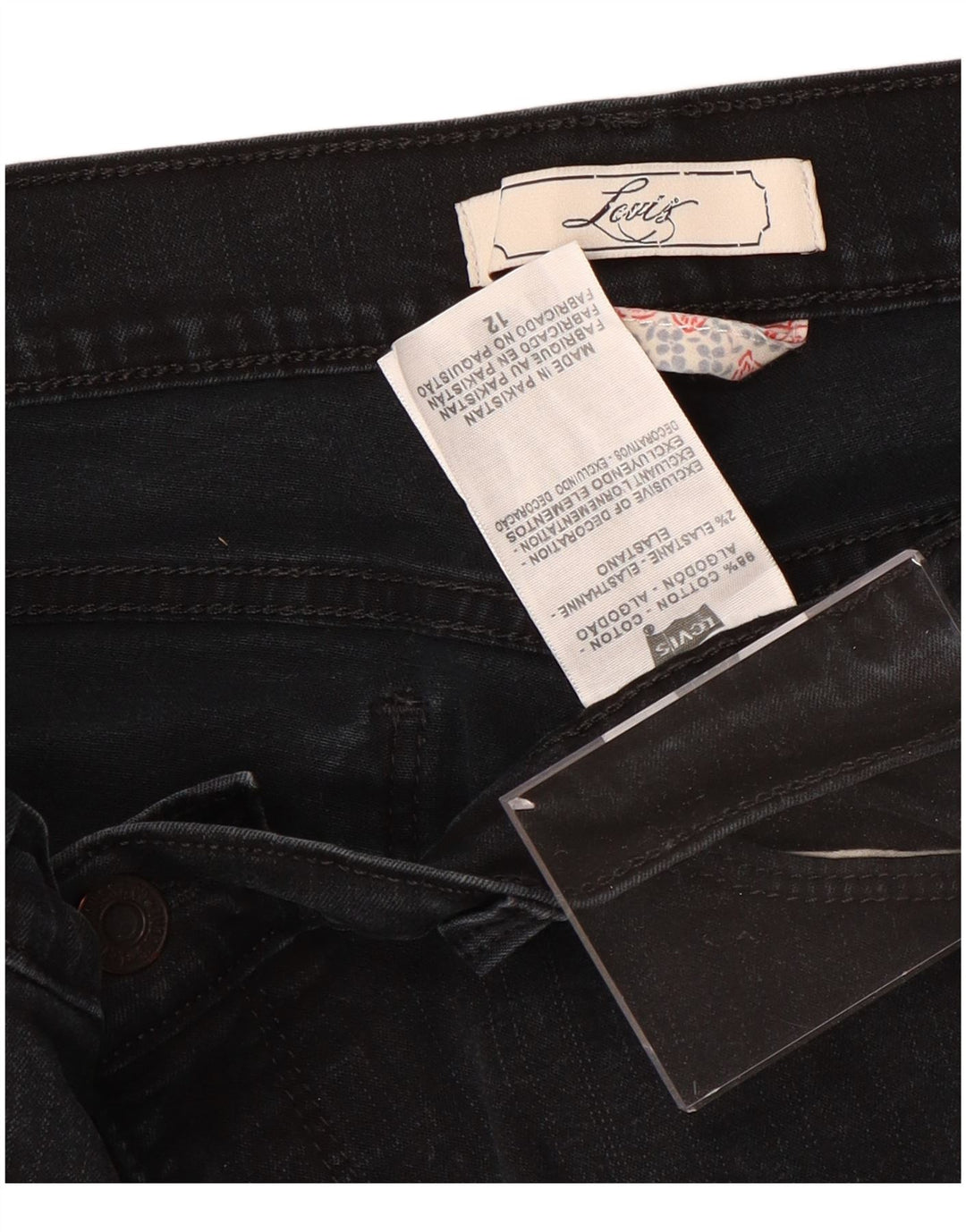 Levi's Dame Højtaljede Capri Jeans US 12 Large W30 L19 Grå Bomuld