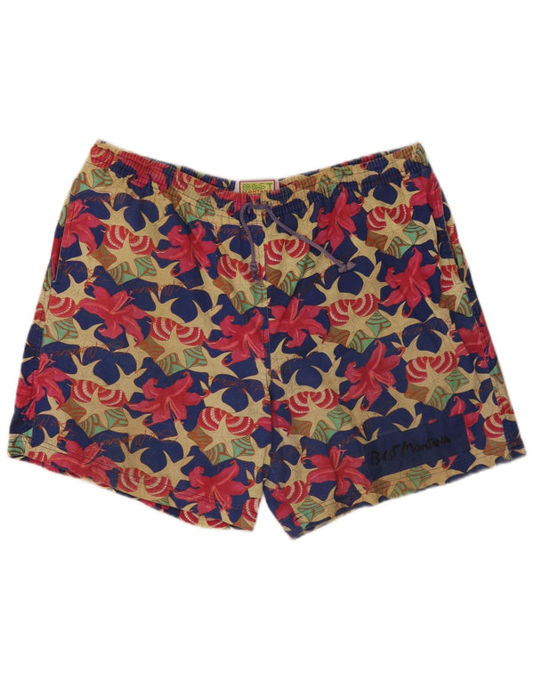 MONTANA Badeshorts til mænd XL Flerfarvet blomstret bomuld