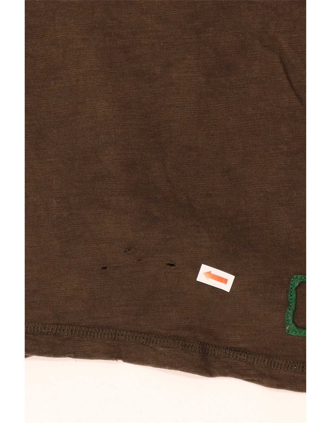 Gas Herre grafisk T-shirt top medium brun bomuld