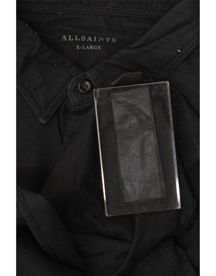 ALL SAINTS Herreskjorte XL Sort Bomuld