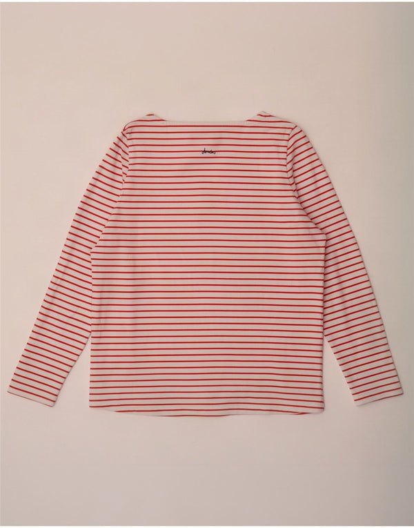 Joules Dametop Langærmet UK 18 XL Hvidstribet bomuld