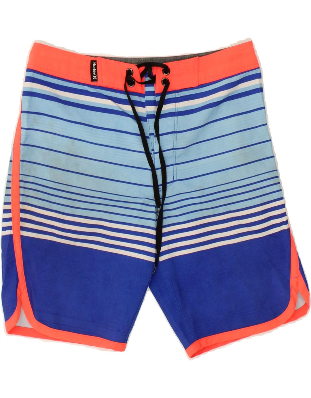 HURLEY Boys Swimming Shorts 7-8 Years XS  Blue Striped Polyester Vintage Hurley and Second-Hand Hurley from Messina Hembry 