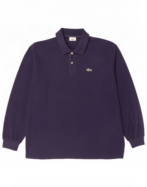 Lacoste Langærmet Polo Shirt til mænd Størrelse 7 2XL Marineblå Bomuld