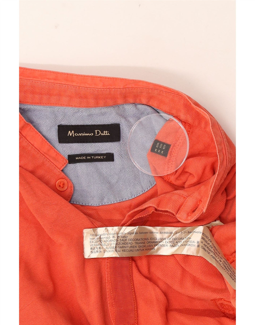 Massimo Dutti Herre poloshirt Medium Orange Bomuld