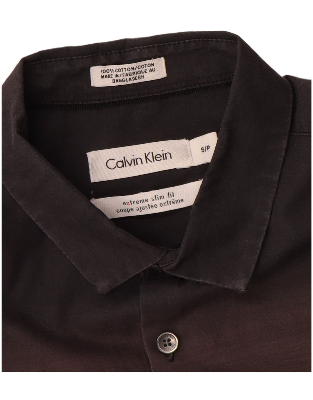 Calvin Klein Herre Slim Fit skjorte Lille hvid Colourblock Bomuld
