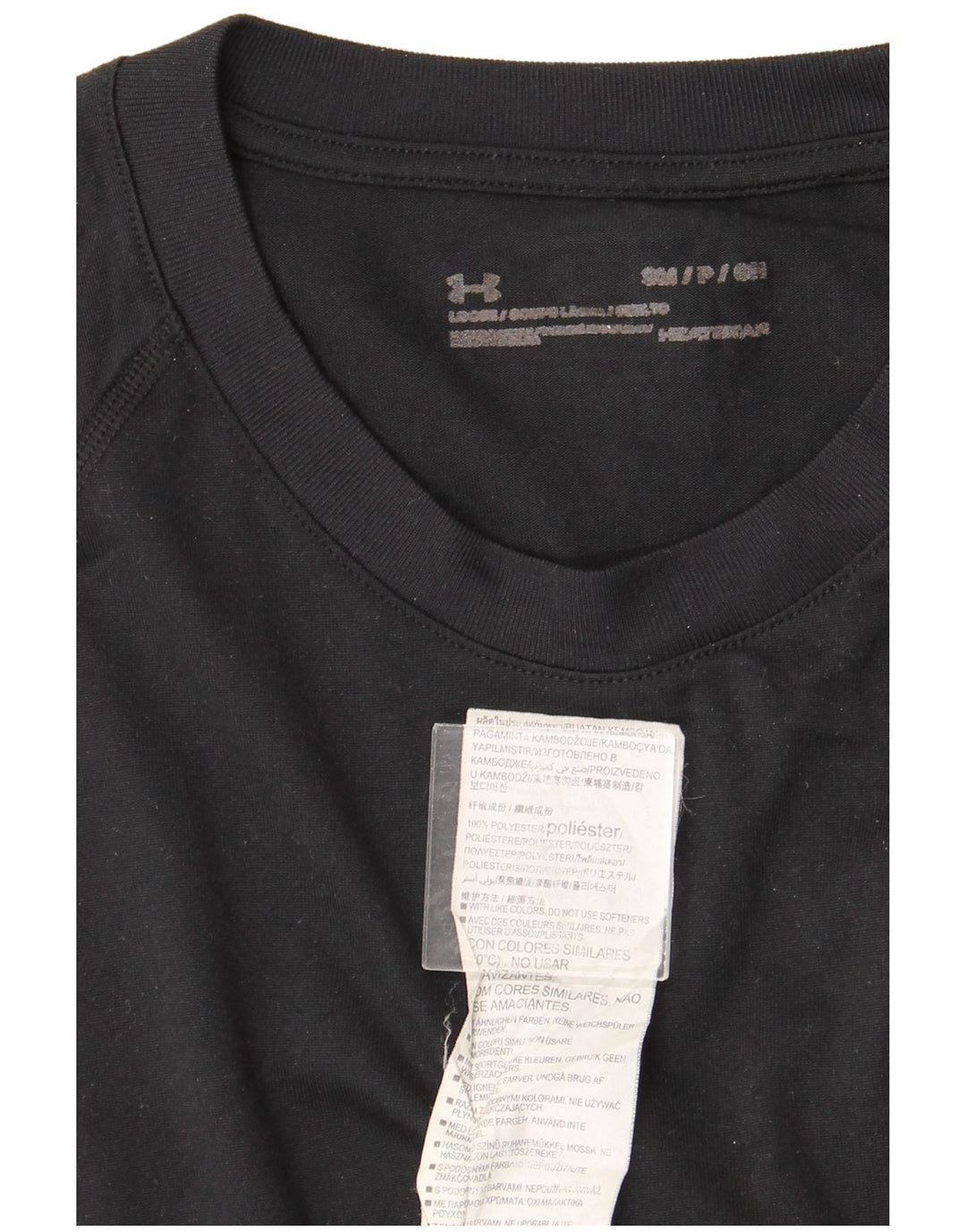 UNDER ARMOUR Herre Heat Gear T-Shirt Top Lille Sort Polyester