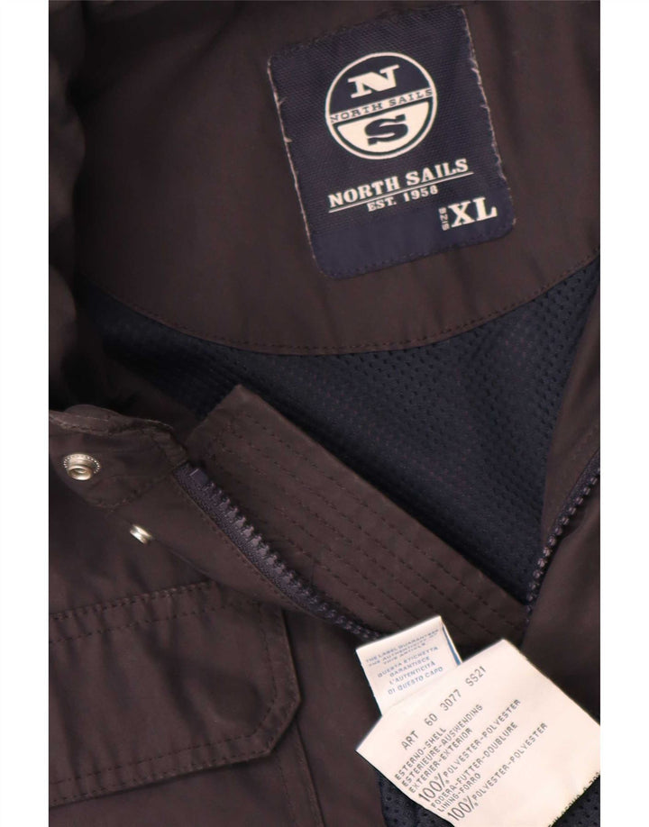 North Sails Herre Hooded Utility Jacket UK 42 XL Navy Blue Polyester