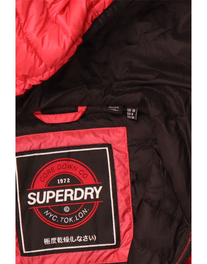 SUPERDRY Polstret hættejakke til kvinder UK 10 Small Pink