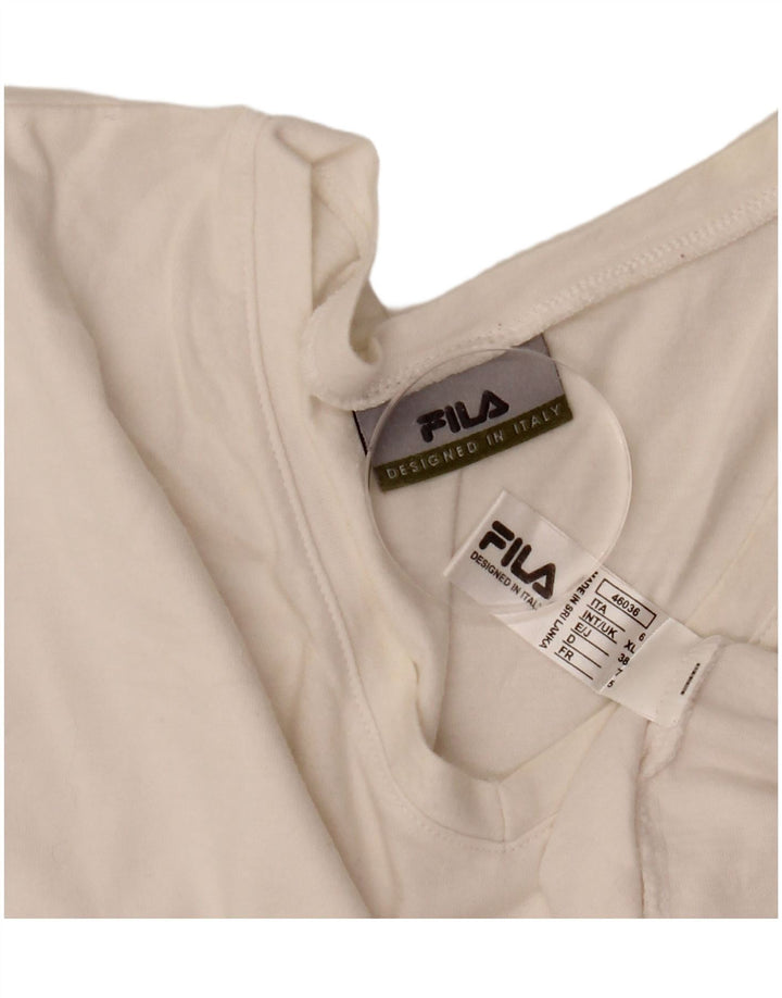 Fila Mens T-Shirt Top XL White Cotton