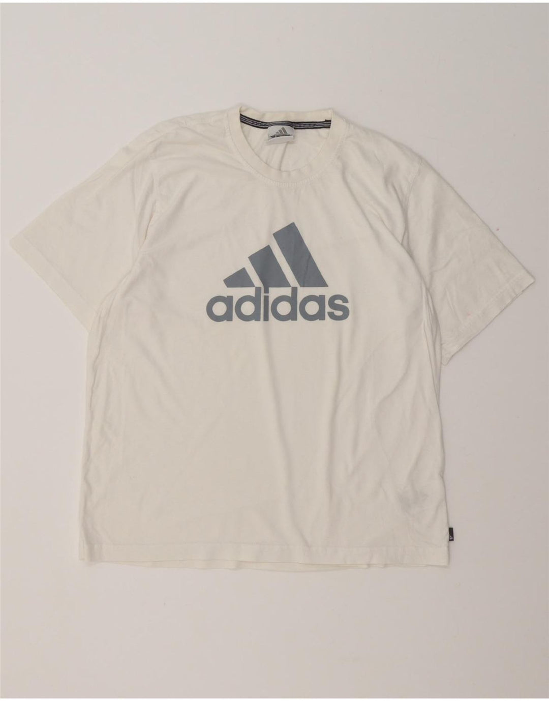 ADIDAS Grafisk T-shirt top til mænd Stor hvid bomuld