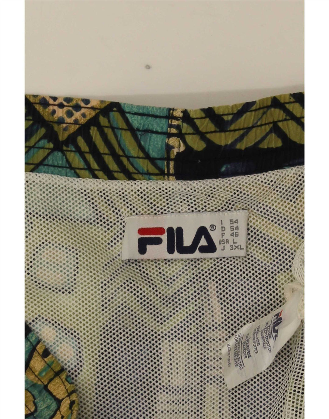 Fila Badeshorts til mænd Stor flerfarvet geometrisk bomuld