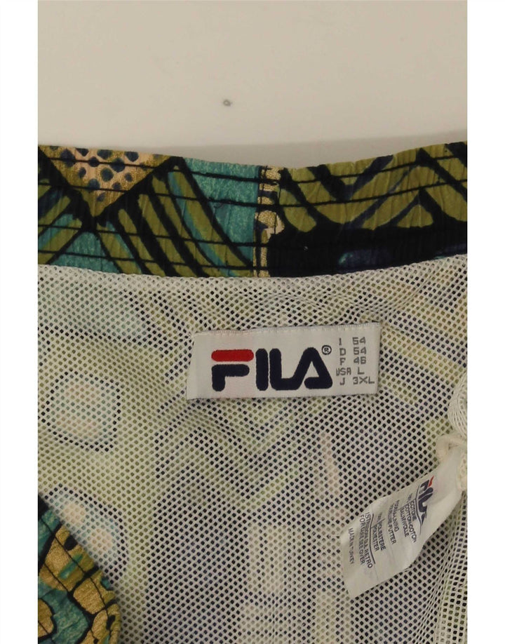 Fila Badeshorts til mænd Stor flerfarvet geometrisk bomuld