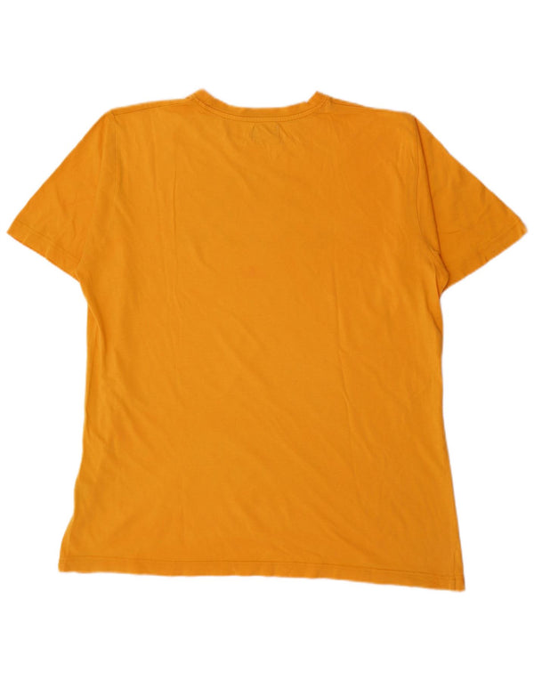 Kappa Herre Grafisk T-Shirt Top XL Orange Bomuld