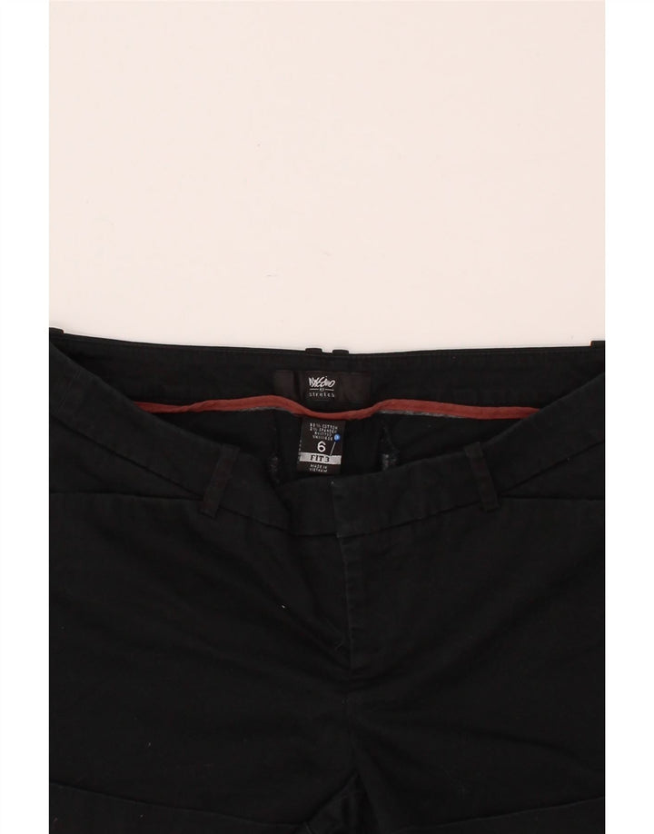 MOSSIMO Womens Stretch Hot Pants US 6 Medium W32  Black Cotton Vintage Mossimo and Second-Hand Mossimo from Messina Hembry 