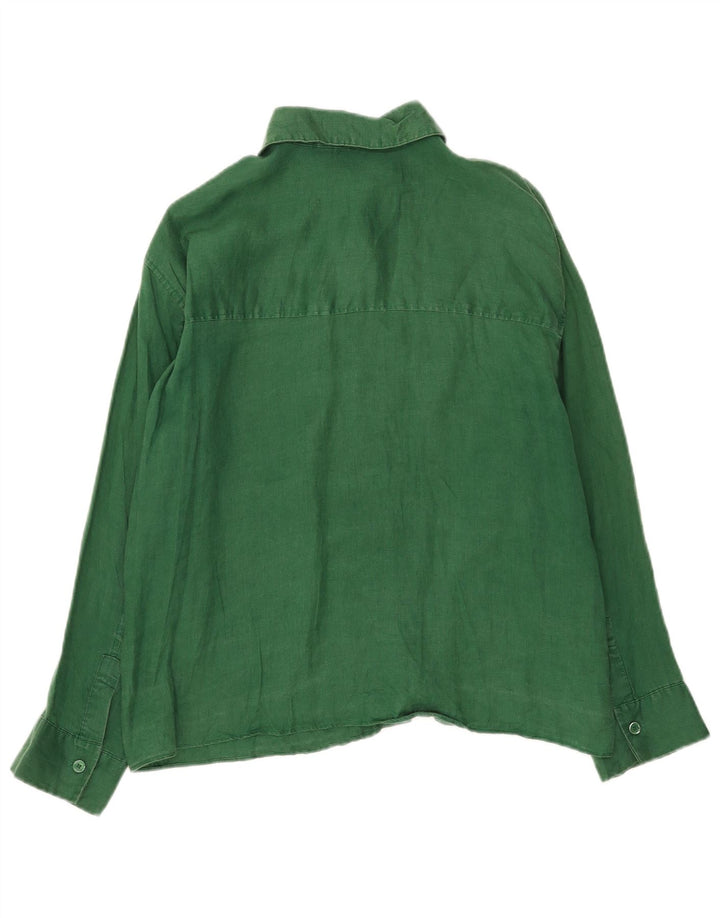 Zara Dame Oversized Shirt UK 14 Medium Green