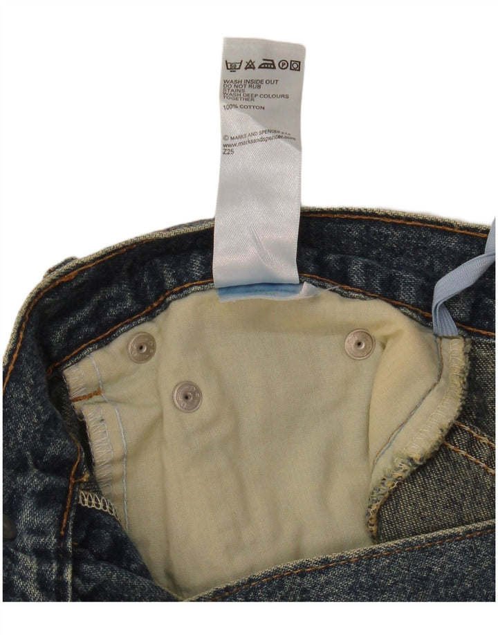 Marks & Spencer Dame denimnederdel UK 14 Medium W30 Blue Cotton