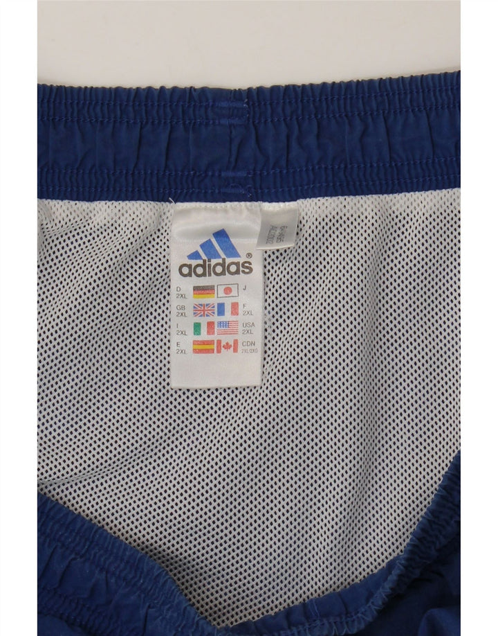 ADIDAS grafiske sportsshorts til mænd 2XL blå farveblok polyamid