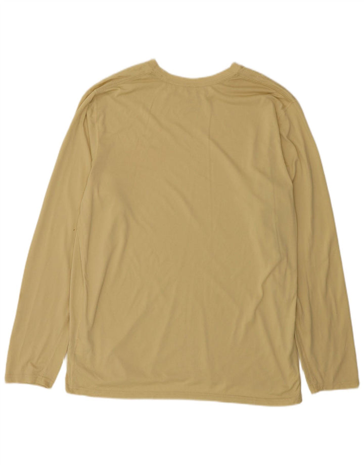 Nike Herre Dri Fit Top Langærmet XL Gul Polyester