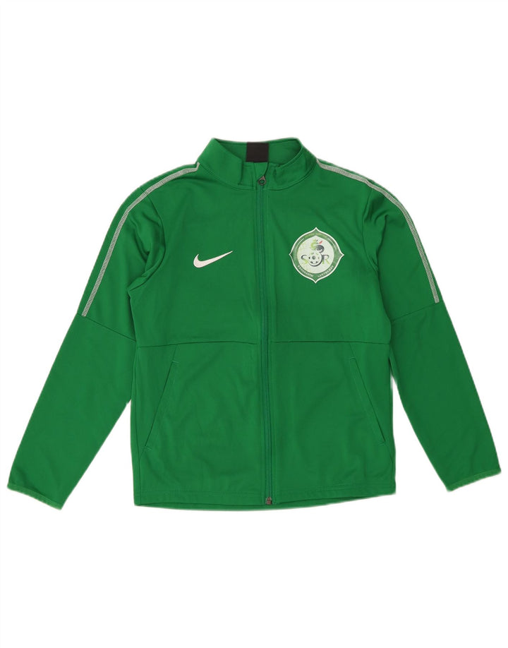 Nike drenge Dri Fit grafisk træningsdragt topjakke 10-11 år mellemgrøn