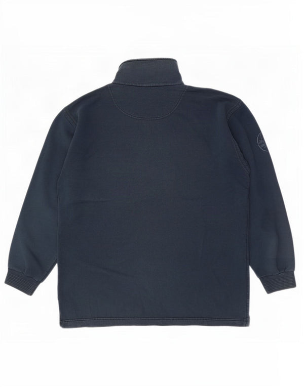 Murphy & Nye Herre Zip Neck Sweatshirt Jumper Large Navy Blue Bomuld