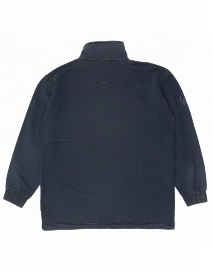Murphy & Nye Herre Zip Neck Sweatshirt Jumper Large Navy Blue Bomuld