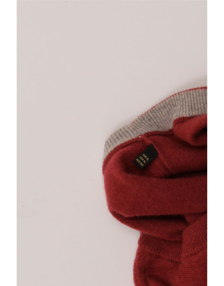 Massimo Dutti Herre Crew Neck Jumper Sweater XL Rød Uld