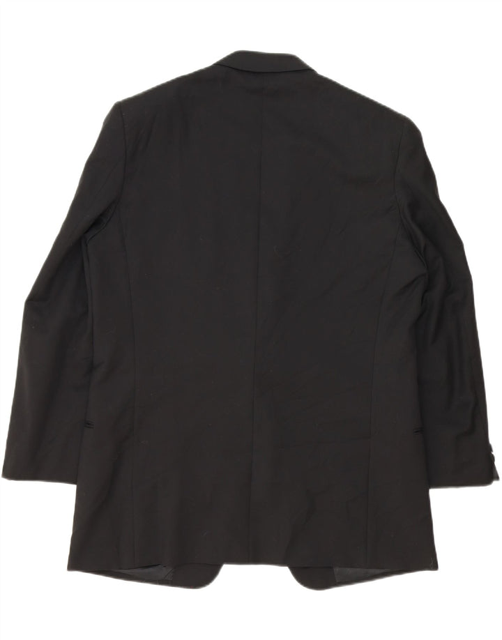 VALENTINO Mens 1 Button Blazer Jacket IT 50 Large Black Virgin Wool Vintage Valentino and Second-Hand Valentino from Messina Hembry 