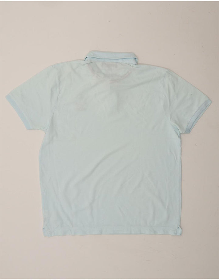 GURU Mens Graphic Polo Shirt XL Blue Cotton Vintage Guru and Second-Hand Guru from Messina Hembry 