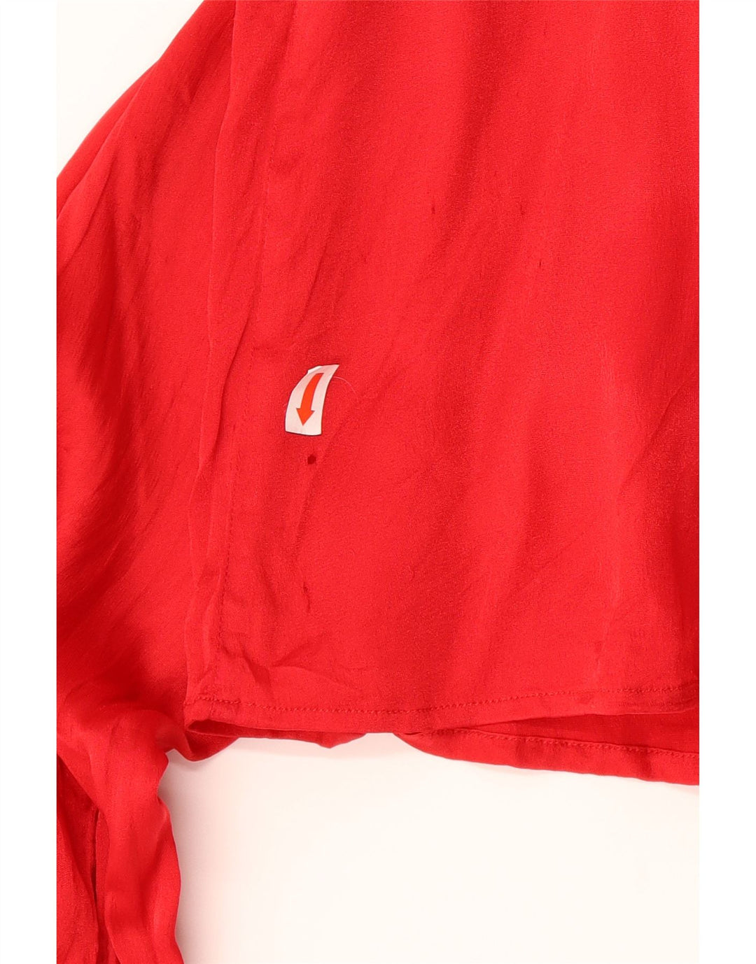 VINTAGE Womens Shirt Blouse UK 18 XL Red Acetate