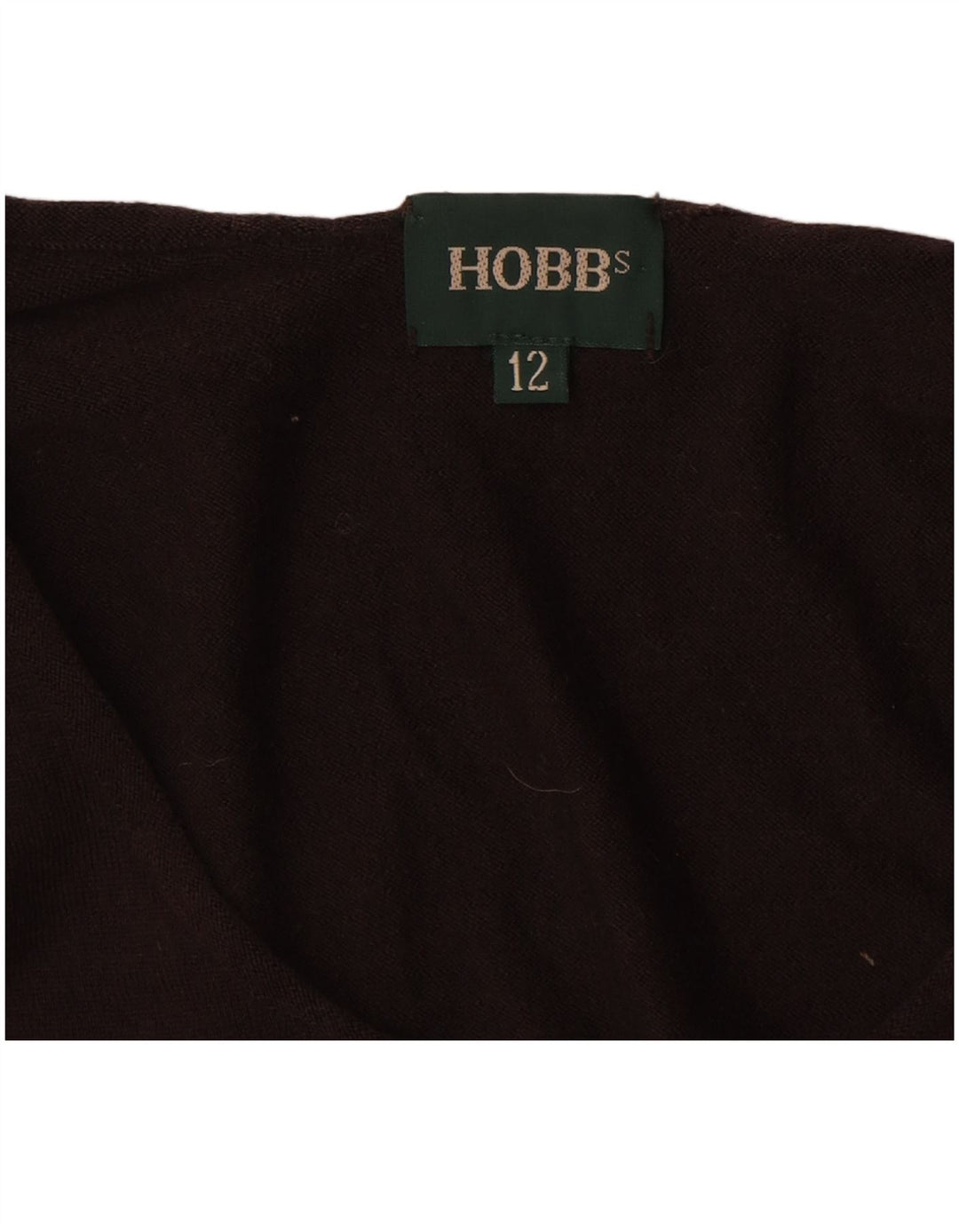 HOBBS Dame Boat Neck Jumper Sweater UK 12 Medium Brun Ny Uld