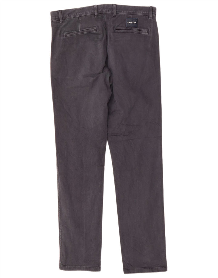 CALVIN KLEIN Herre Slim Chino Bukser IT 46 Small W32 L30 Marineblå Bomuld