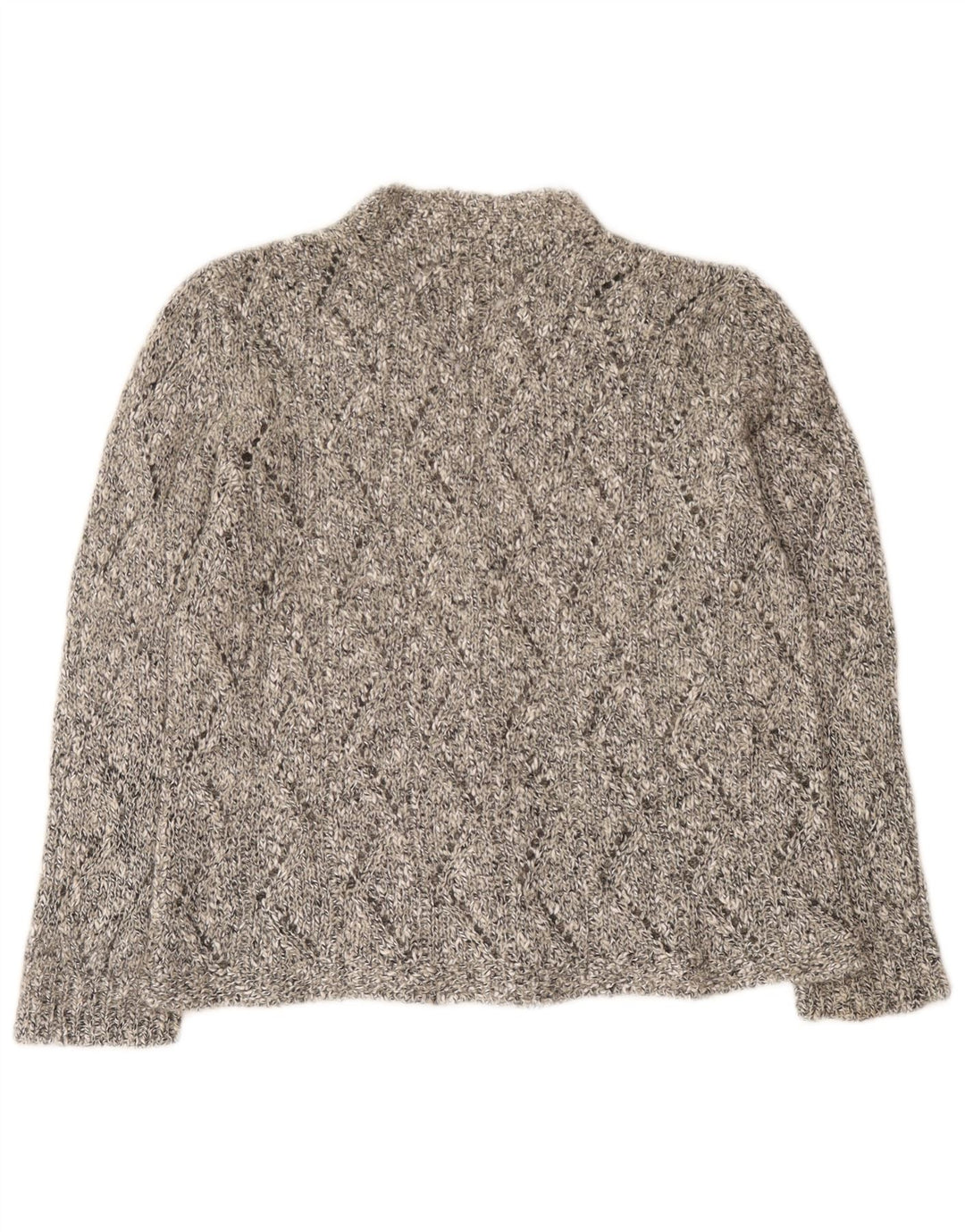 Vintage dame cardigan sweater UK 12 Medium Grey Flecked