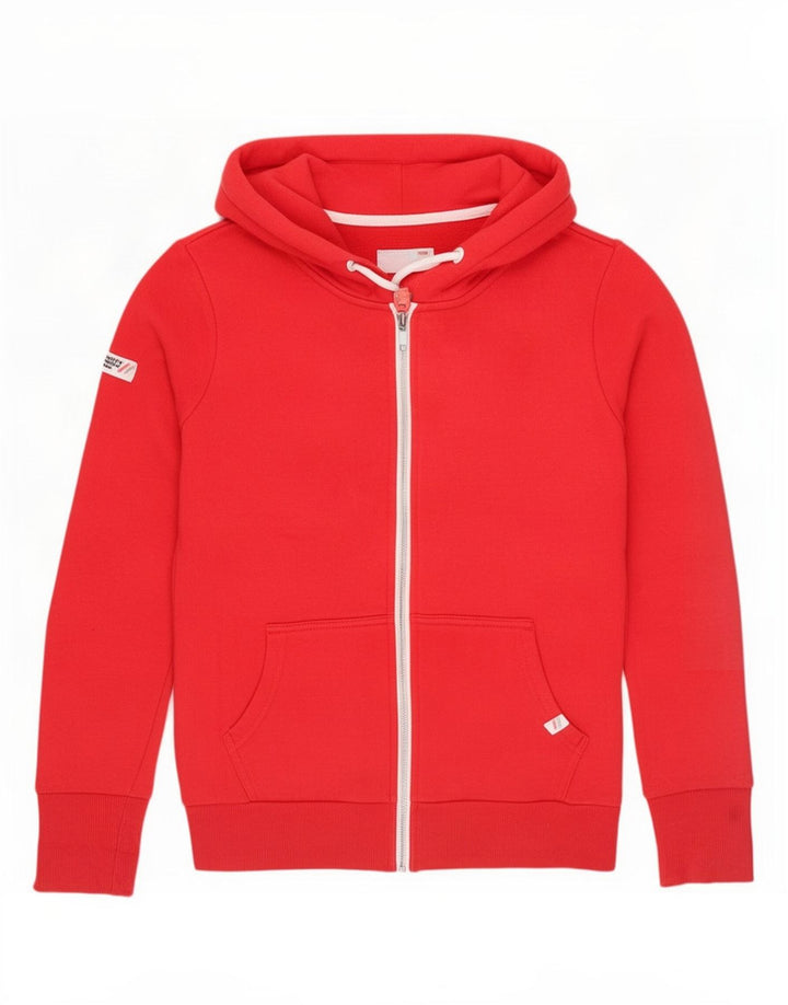 Superdry hættetrøje til kvinder med lynlås UK 10 Lille rød polyester