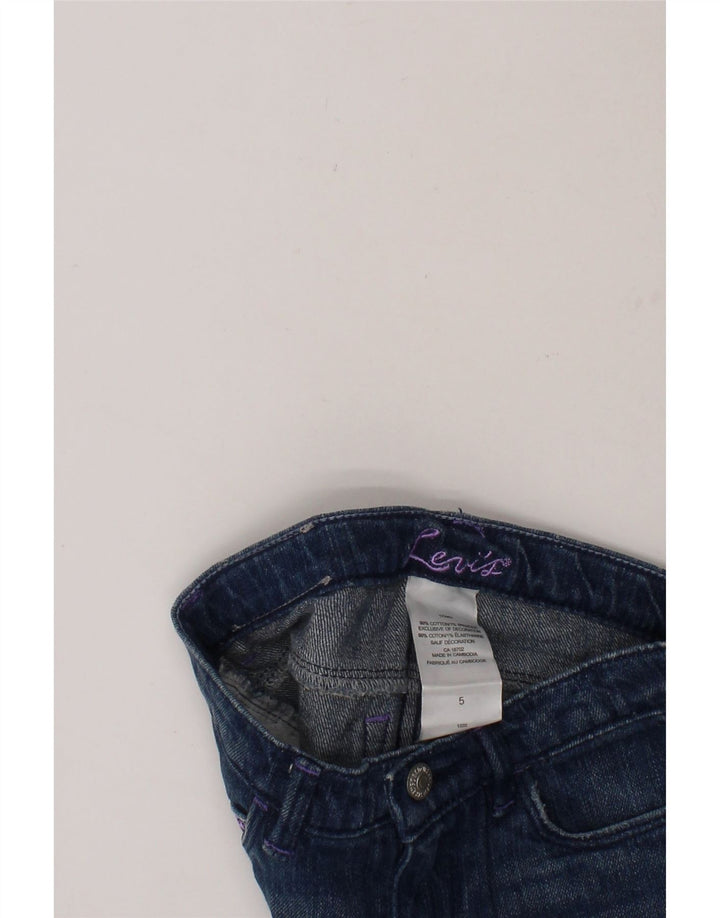 LEVI'S Girls Denim Shorts 4-5 Years W22 Blue Cotton Vintage Levi's and Second-Hand Levi's from Messina Hembry 